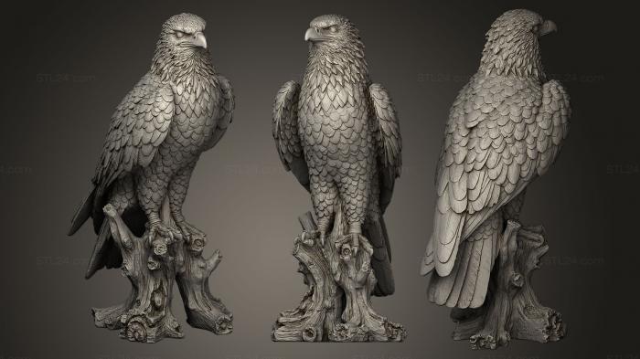 Bird figurines (Bussard, STKB_0008) 3D models for cnc